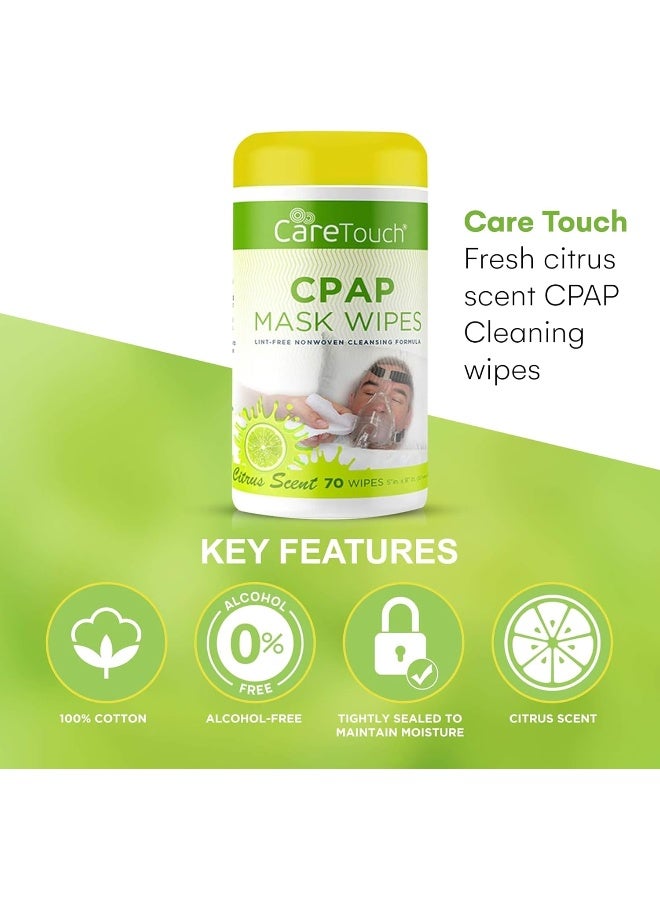 Care Touch CPAP Cleaning Mask Wipes - Citrus Scent, Lint Free - 70 Wipes, Pack of 3-210 Wipes Total - Image 5
